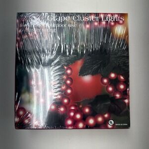 Purple Grape Cluster String Lights Vines 2 Box Set 12 Clusters In Door Outdoor